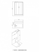 Правоъгълна хидромасажна душ кабина Bacca P-B070 (1)