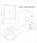 Луксозна хидромасажна душ кабина Bacca P-B066 (1)