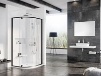 Душ кабина с плъзгаща се врата Pivot Black 90x90см