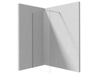 Параван за баня Prizma Brushed Steel 110x195см