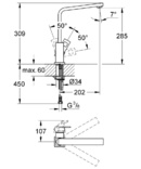 Смесител за кухненска мивка Grohe Eurocube (1)