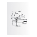 Смесител за умивалник с изпразнител Родас (1)