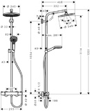 Душ колона със смесител Crometta E 240 (1)