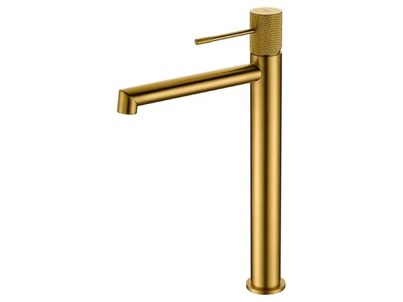 Висок смесител за умивалник Line Brushed Gold